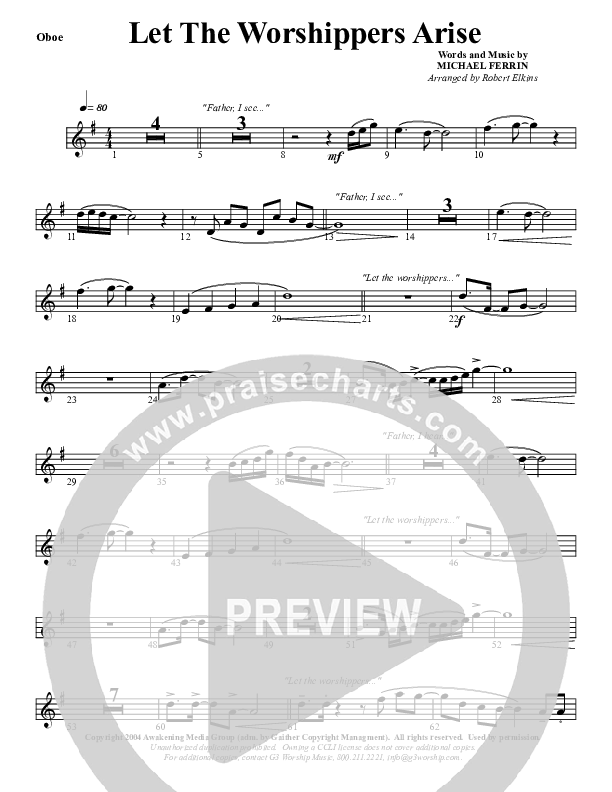 Let The Worshippers Arise Oboe (G3 Worship)