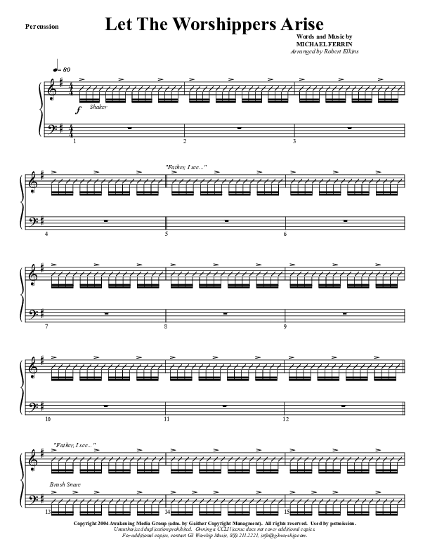 Let The Worshippers Arise Percussion (G3 Worship)