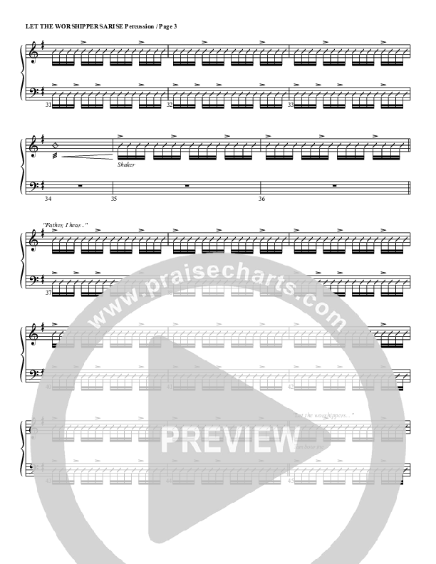 Let The Worshippers Arise Percussion (G3 Worship)