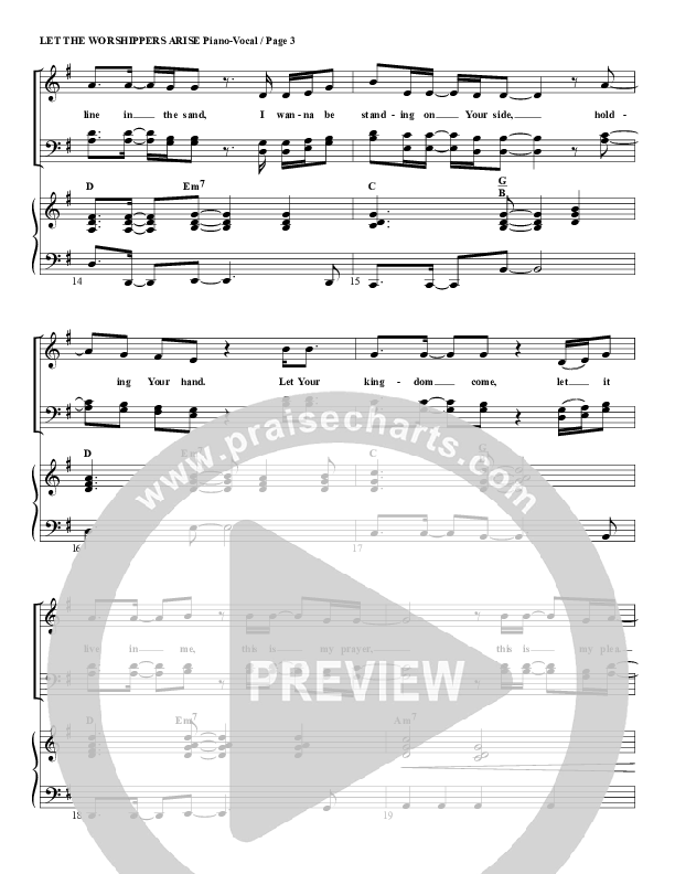 Let The Worshippers Arise Piano/Vocal & Lead (G3 Worship)