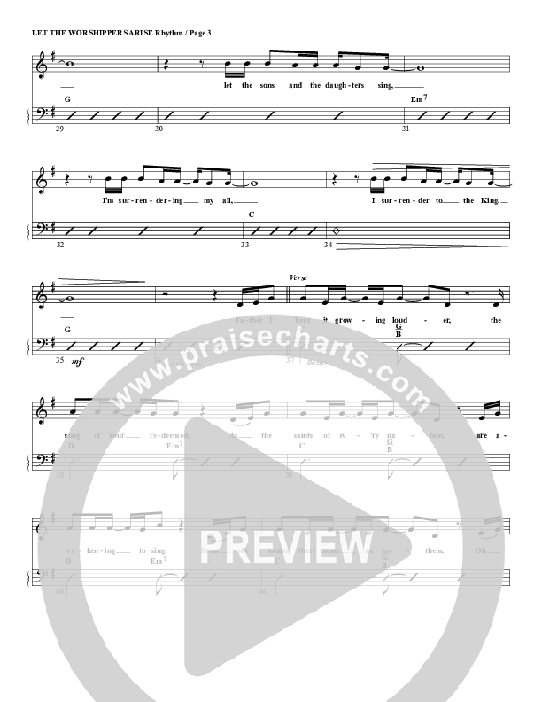 Let The Worshippers Arise Rhythm/Vocal (G3 Worship)