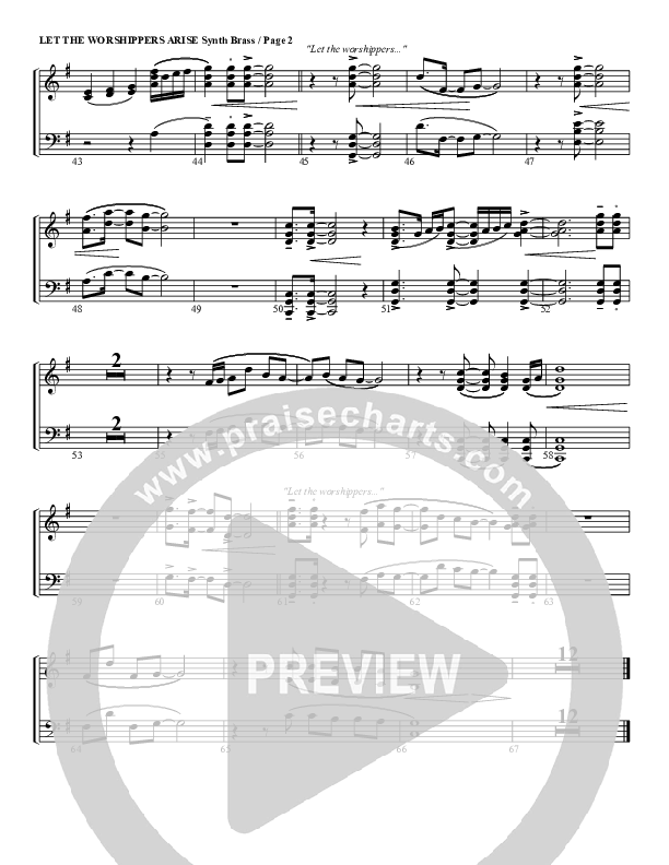 Let The Worshippers Arise Synth Brass (G3 Worship)