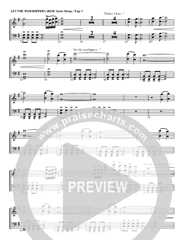 Let The Worshippers Arise Synth Strings (G3 Worship)