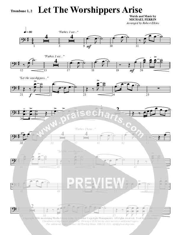 Let The Worshippers Arise Trombone 3/Tuba (G3 Worship)
