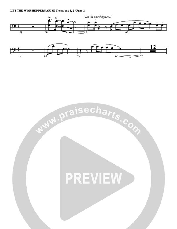 Let The Worshippers Arise Trombone 3/Tuba (G3 Worship)