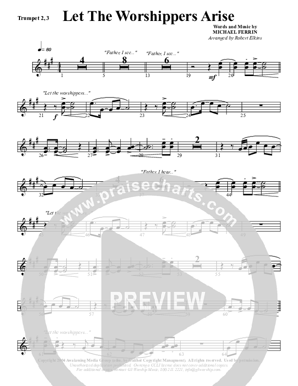Let The Worshippers Arise Trumpet 2/3 (G3 Worship)