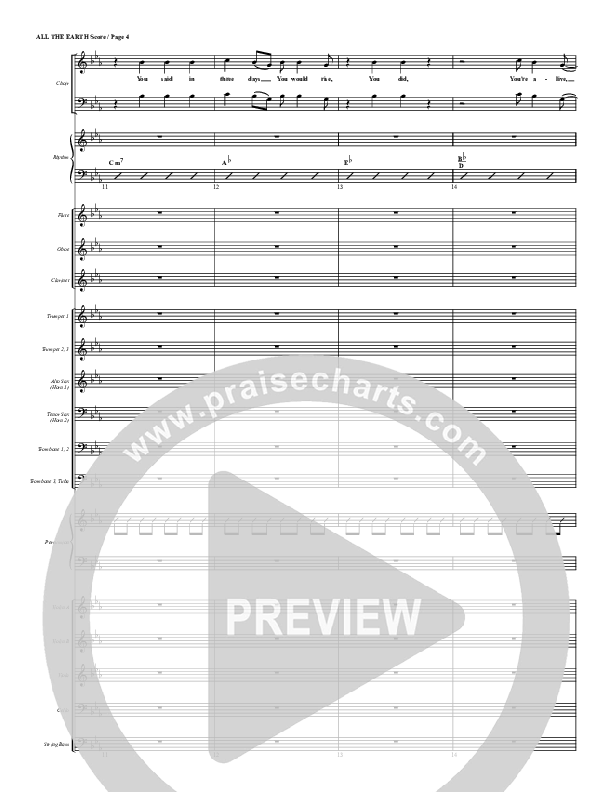 All The Earth Will Sing Your Praises Conductor's Score (G3 Worship)