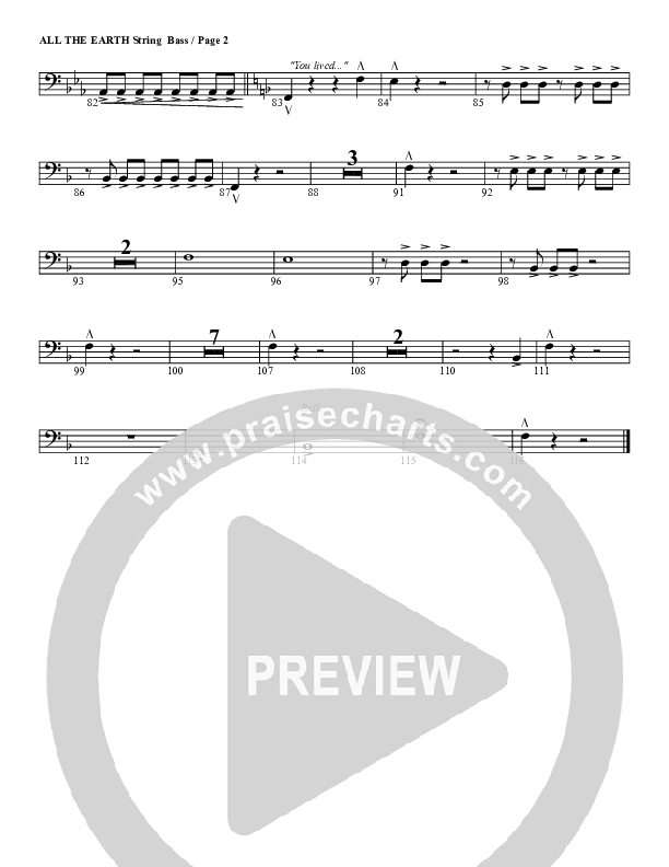 All The Earth Will Sing Your Praises Double Bass (G3 Worship)