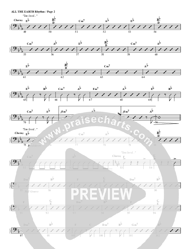 All The Earth Will Sing Your Praises Rhythm Chart (G3 Worship)