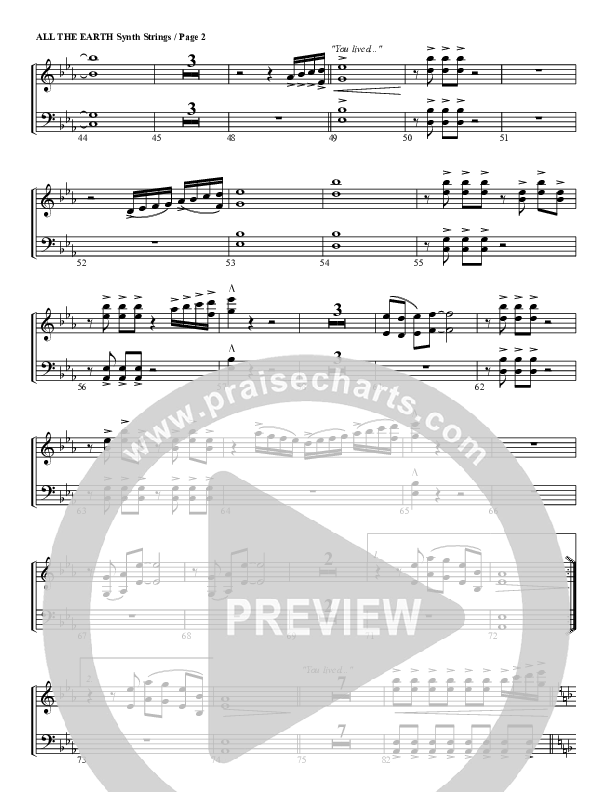 All The Earth Will Sing Your Praises Synth Strings (G3 Worship)