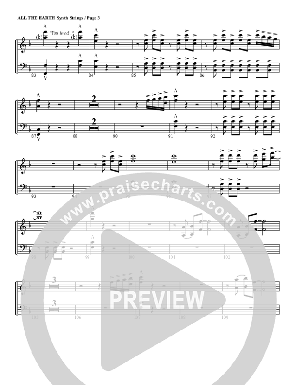 All The Earth Will Sing Your Praises Synth Strings (G3 Worship)