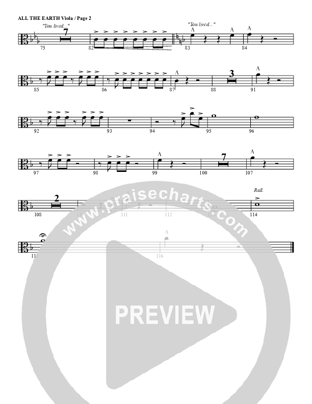 All The Earth Will Sing Your Praises Viola (G3 Worship)