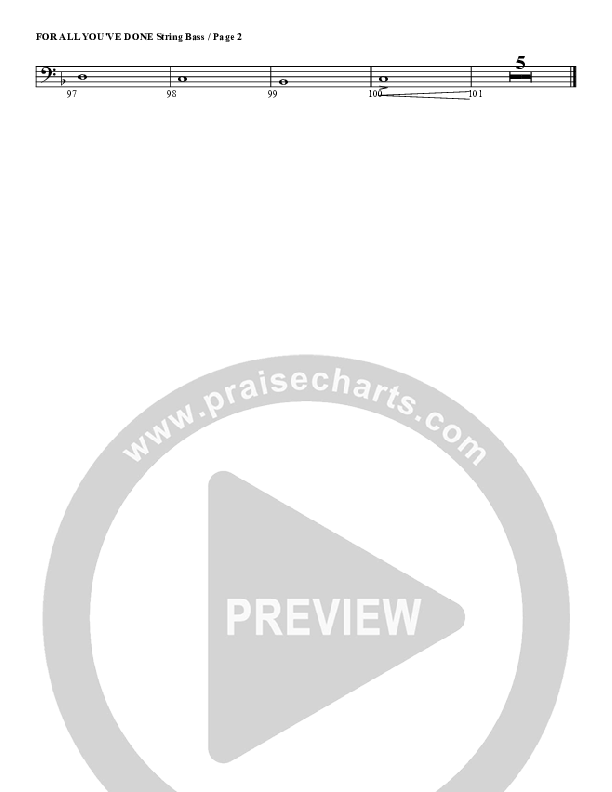 For All You've Done Double Bass (G3 Worship)