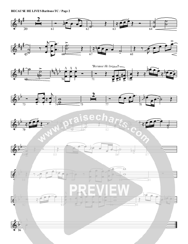 Because He Lives Bari Sax (G3 Worship)