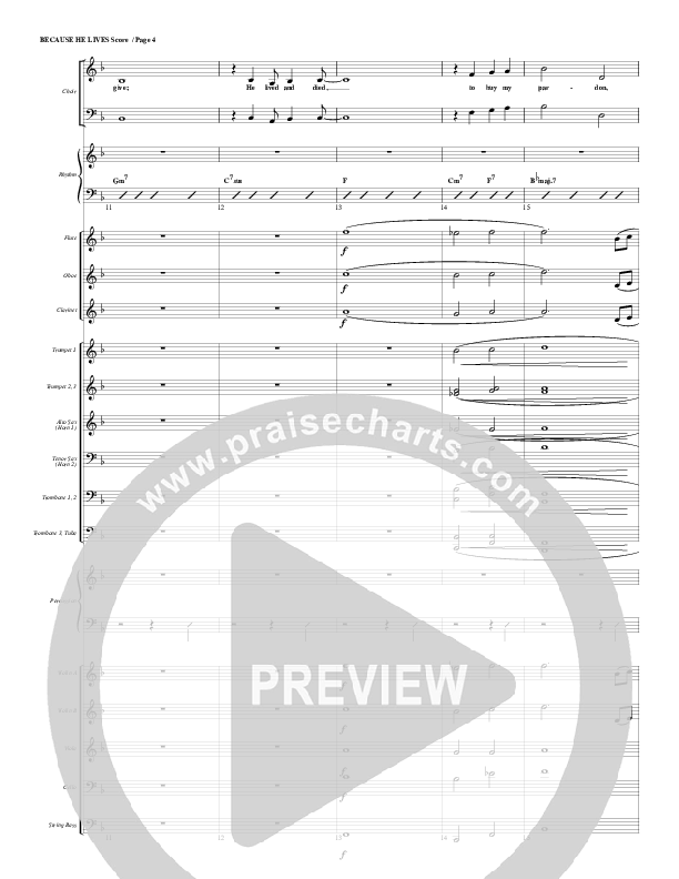 Because He Lives Conductor's Score (G3 Worship)