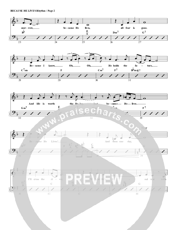 Because He Lives Rhythm/Vocal (G3 Worship)