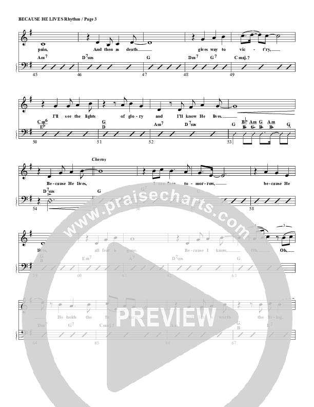 Because He Lives Rhythm/Vocal (G3 Worship)