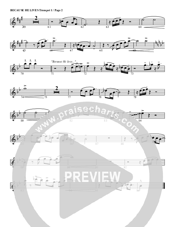 Because He Lives Trumpet 1 (G3 Worship)