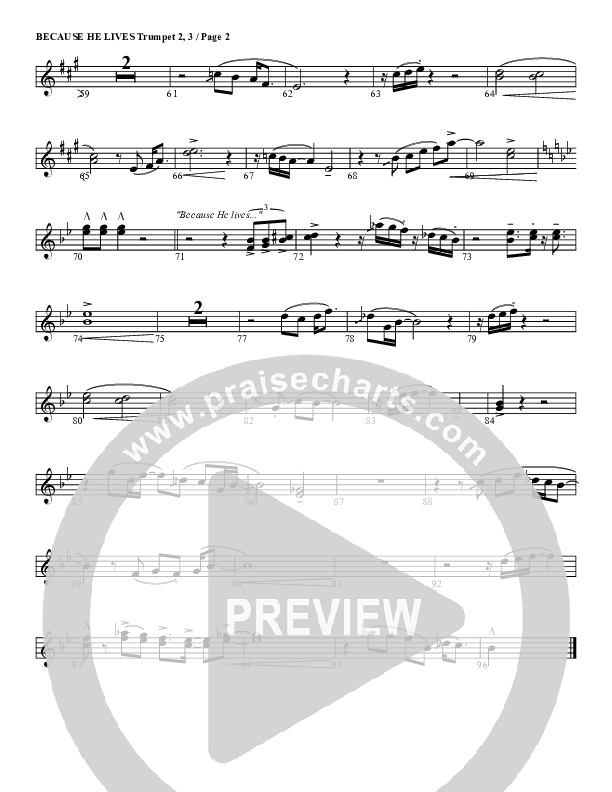 Because He Lives Trumpet 2/3 (G3 Worship)