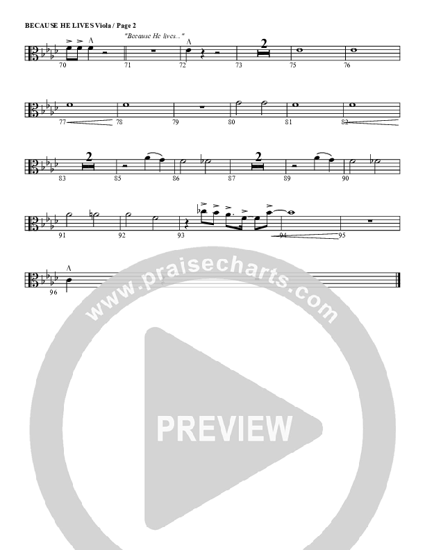 Because He Lives Viola (G3 Worship)