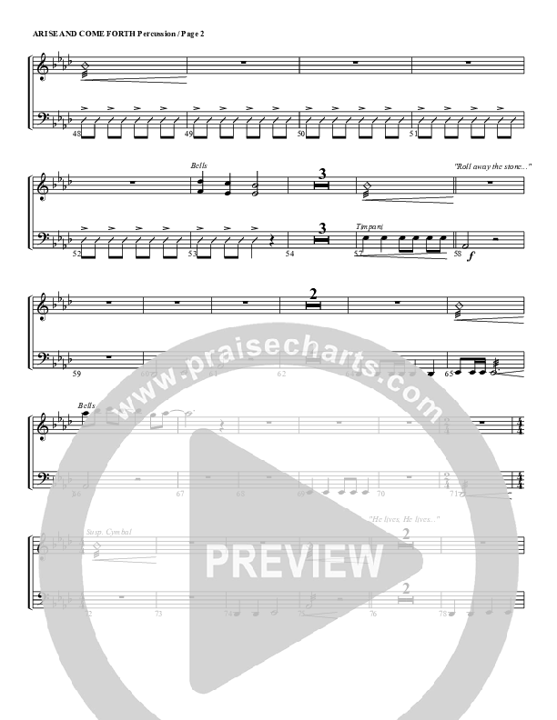 Arise And Come Forth Percussion (G3 Worship)