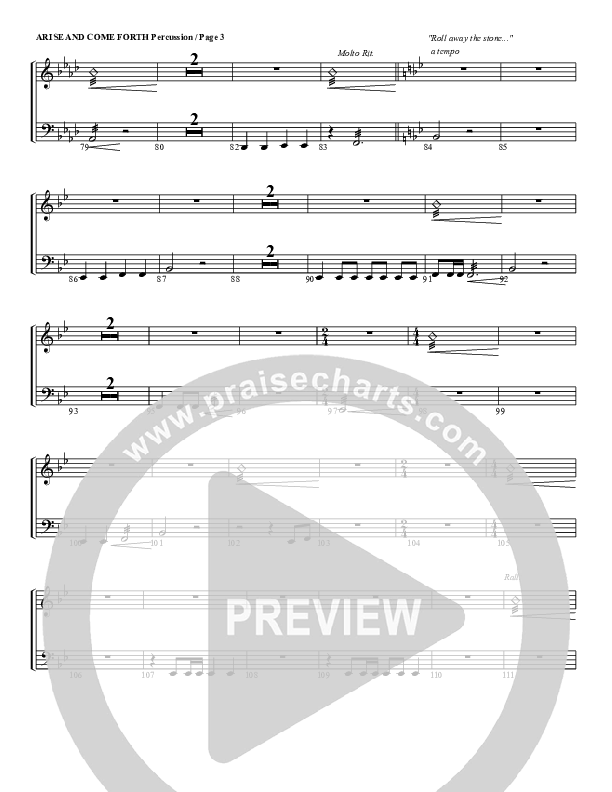 Arise And Come Forth Percussion (G3 Worship)