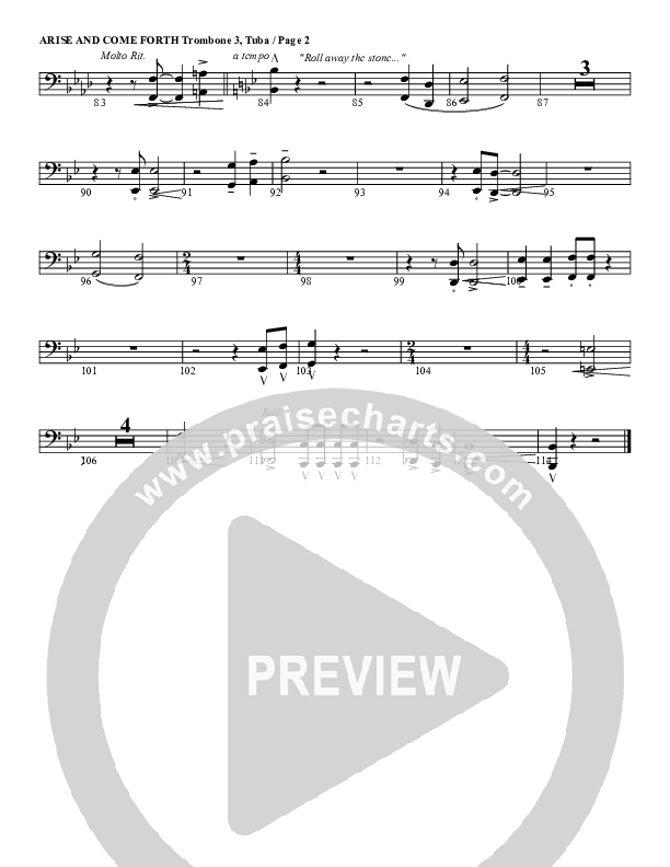 Arise And Come Forth Trombone 3/Tuba (G3 Worship)