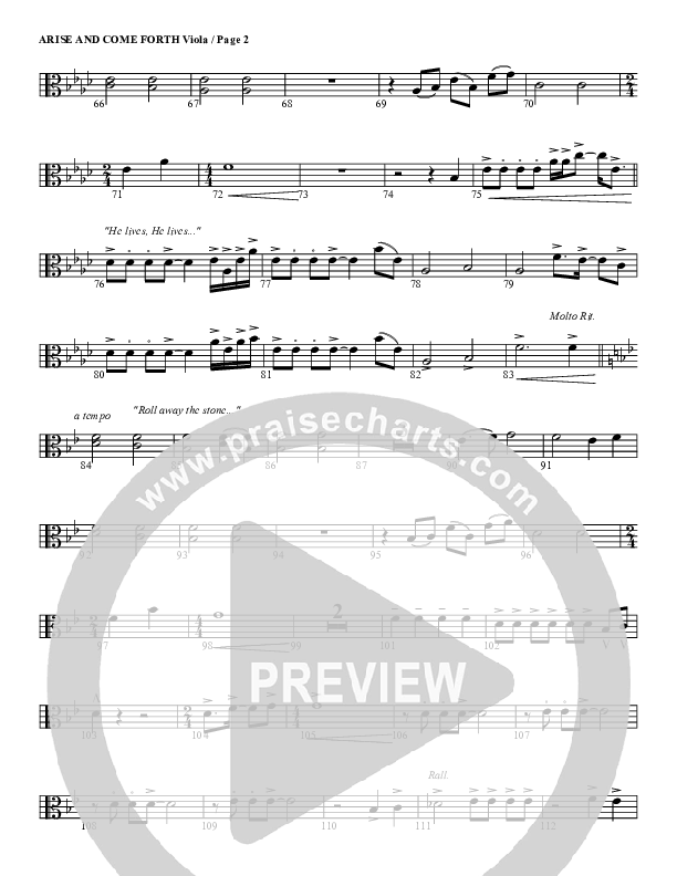 Arise And Come Forth Viola (G3 Worship)