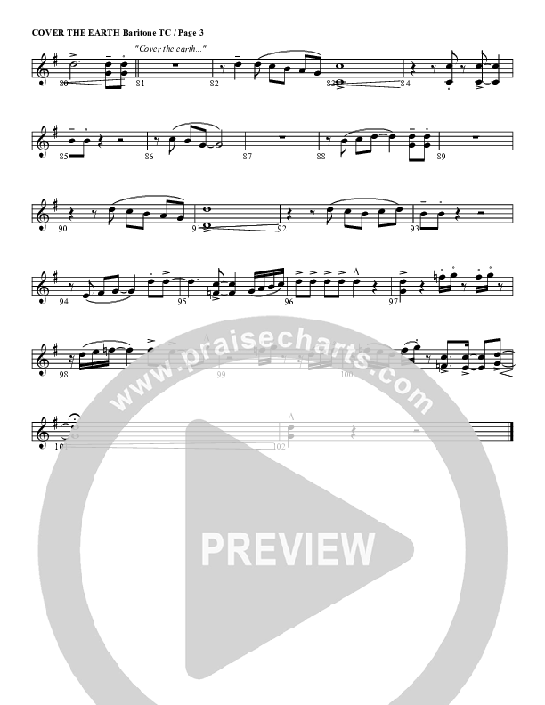 Cover The Earth Baritone TC (G3 Worship)