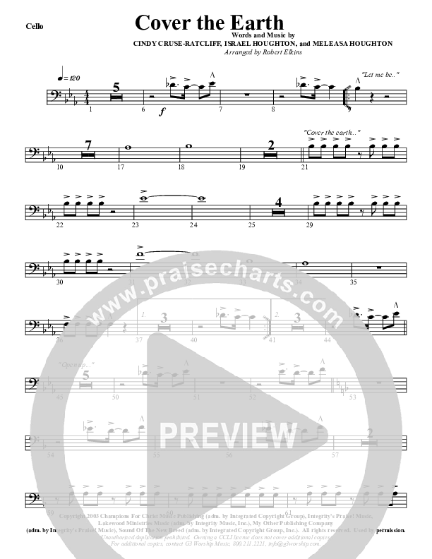 Cover The Earth Cello (G3 Worship)