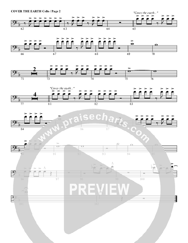 Cover The Earth Cello (G3 Worship)