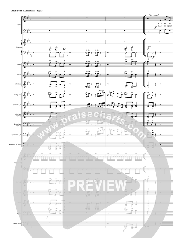 Cover The Earth Conductor's Score (G3 Worship)