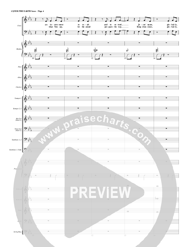 Cover The Earth Conductor's Score (G3 Worship)