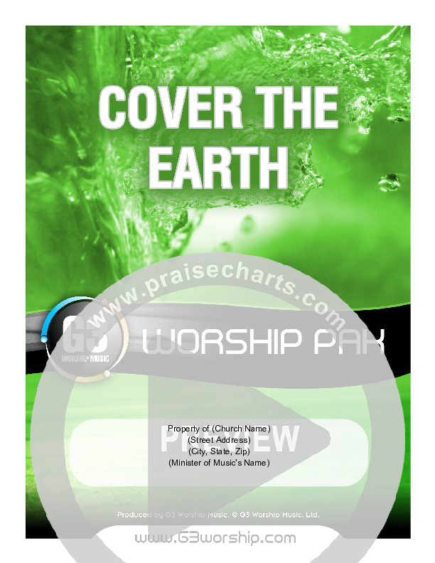 Cover The Earth Cover Sheet (G3 Worship)