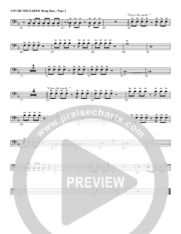 Cover The Earth Double Bass (G3 Worship)