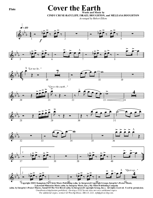 Cover The Earth Flute (G3 Worship)