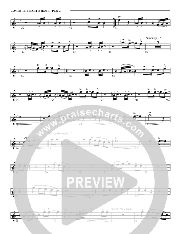Cover The Earth French Horn 1 (G3 Worship)