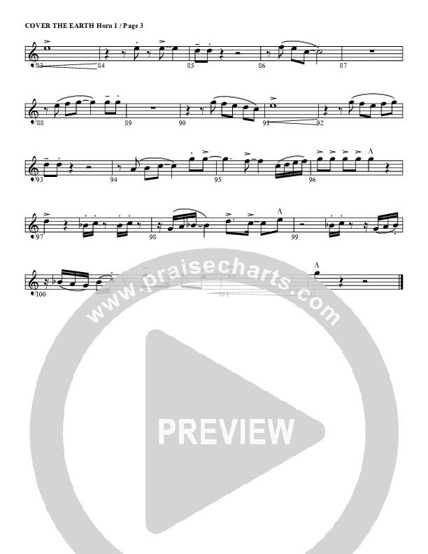 Cover The Earth French Horn 1 (G3 Worship)