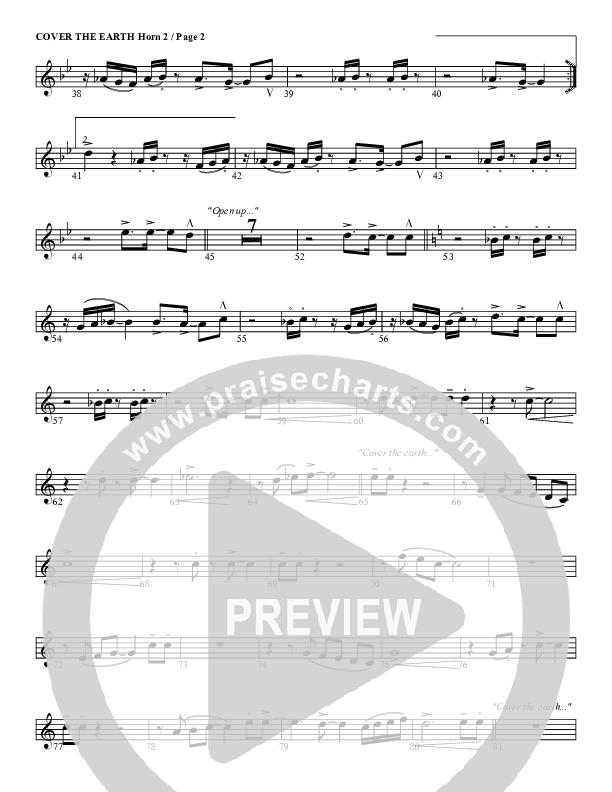 Cover The Earth French Horn 2 (G3 Worship)