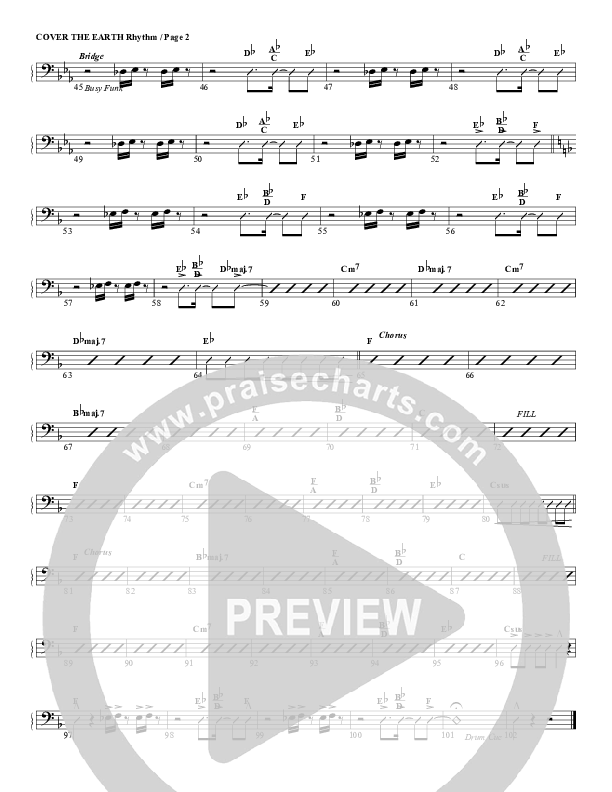 Cover The Earth Rhythm Chart (G3 Worship)