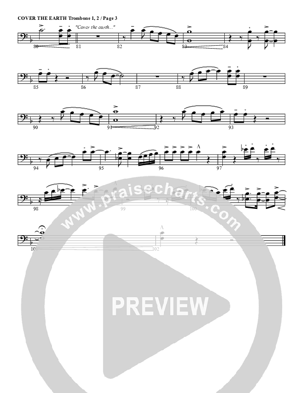 Cover The Earth Trombone 1/2 (G3 Worship)