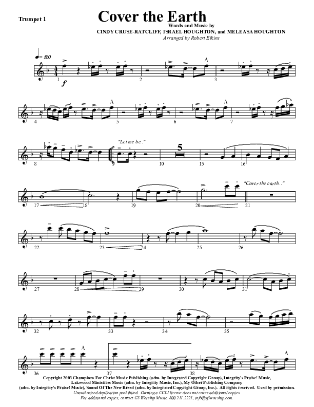 Cover The Earth Trumpet 1 (G3 Worship)