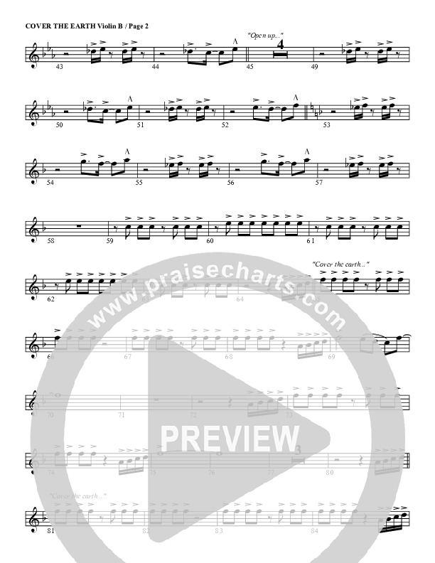 Cover The Earth Violin 2 (G3 Worship)