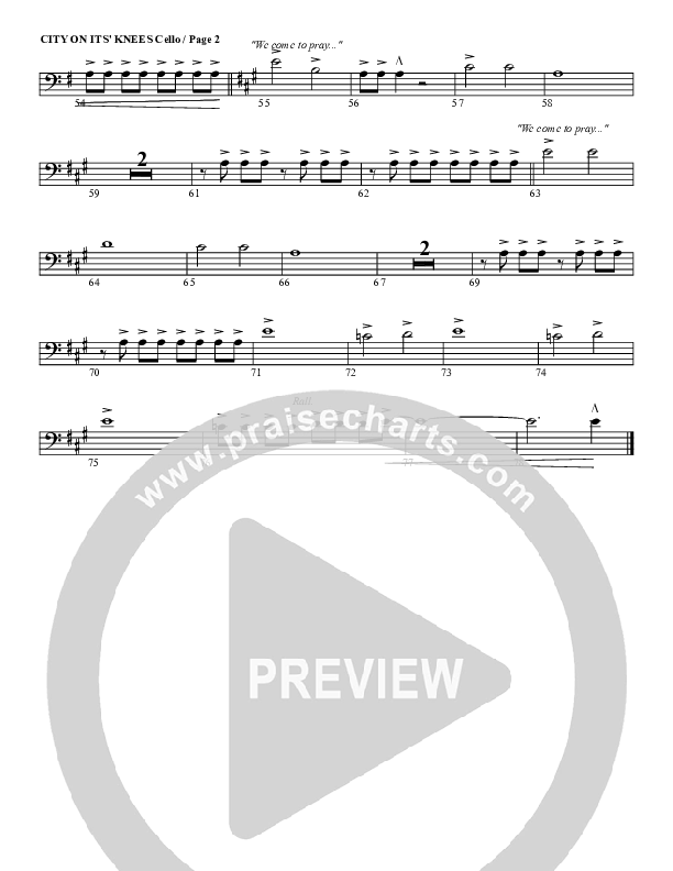 City On Its Knees Cello (G3 Worship)