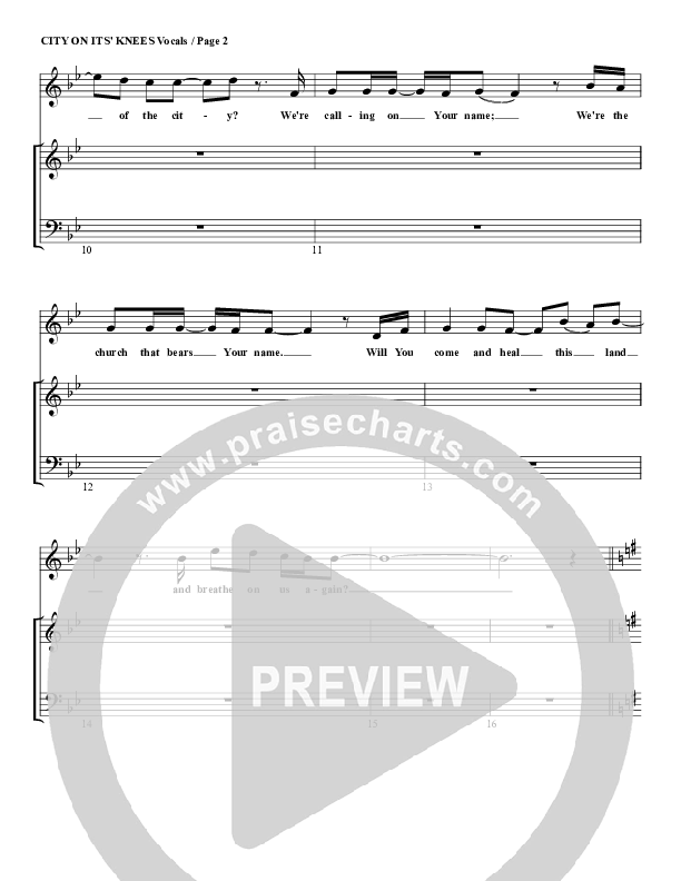 City On Its Knees Choir Sheet (G3 Worship)