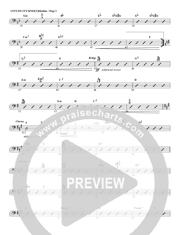 City On Its Knees Rhythm Chart (G3 Worship)