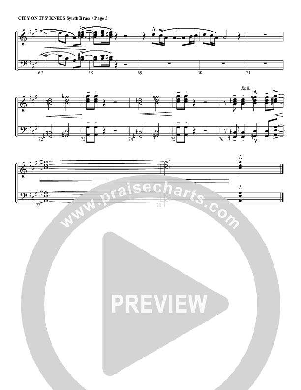 City On Its Knees Synth Brass (G3 Worship)