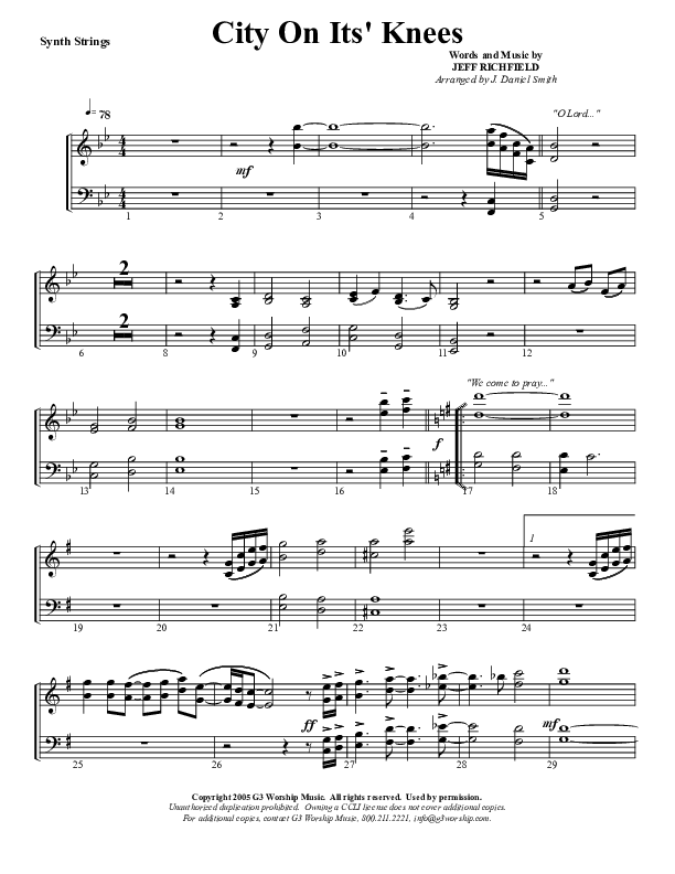 City On Its Knees Synth Strings (G3 Worship)