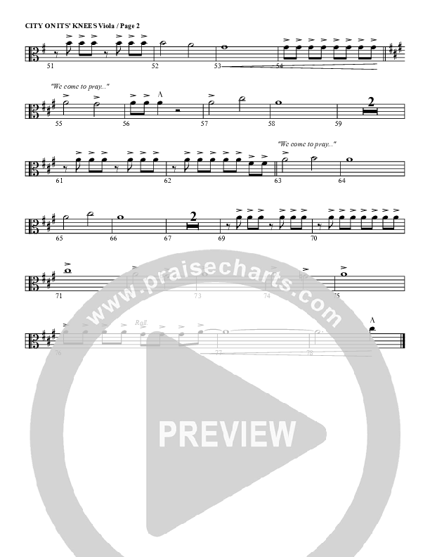 City On Its Knees Viola (G3 Worship)
