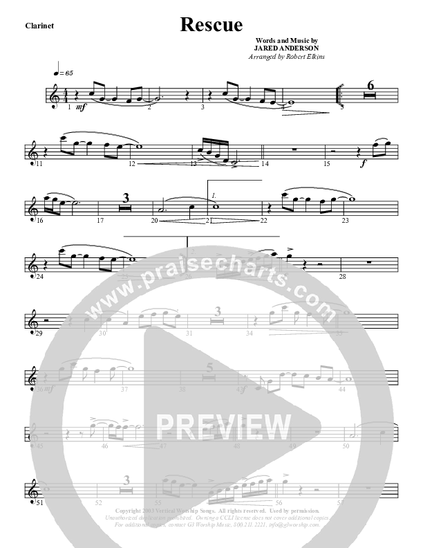 Rescue Clarinet (G3 Worship)